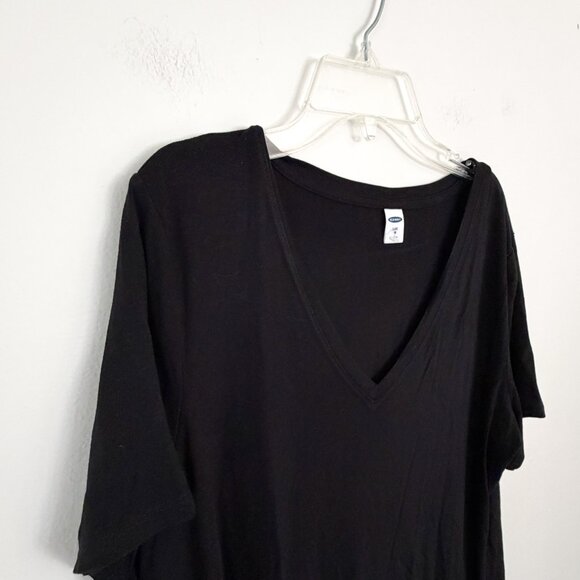 old navy / classic black v neck tee LUXE m - Picture 3 of 5